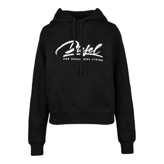 Diesel Hoodie - Dames - Hoodies - Zwart - M - Katoen - Hoodies & sweatvesten