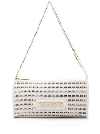 Love Moschino metallic-thread raffia shoulder bag - women - Polypropylene/Polyurethane - OS - White