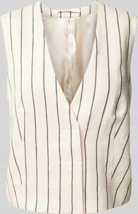 Lanius Lanius Weste mit V-Ausschnitt in Ecru, Gr&ouml;&szlig;e 40