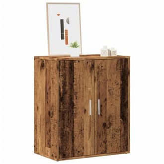 Berkfield Home Shoe Cabinet Old Wood 60x35x70 cm Engineered Wood in Brown | Size: 60 x 35 x 70 cm
