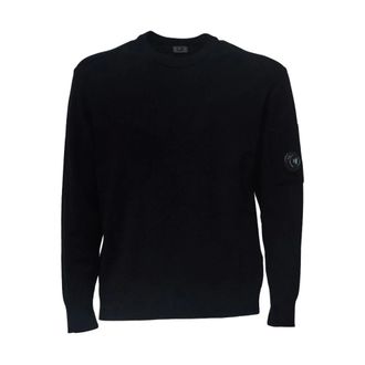 C.P. Company Jumpers - male - C.P. Company - Round-neck Knitwear - Blue - XL - Knitwear
