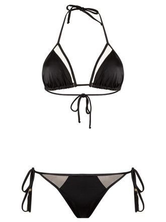 Brigitte triangle bikini set - Nero
