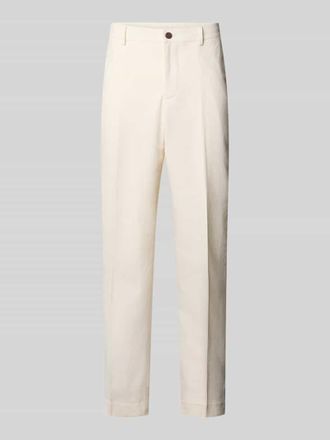 Selected Regular Fit Anzughose aus Leinen-Baumwoll-Mix Modell RAFA in Offwhite, Gr&ouml;&szlig;e 102