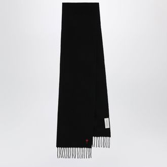 Ami Ami de Coeur black wool scarf