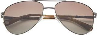 Ted Baker 60mm Polarized Aviator Sunglasses in Brown at Nordstrom Rack