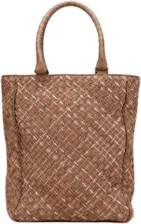 Bottega Veneta Pre-owned Tote Bags, female, Brown, Size: ONE SIZE Pre-owned Woven Tote