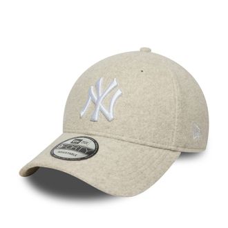 New Era New York Yankees MLB Melton Wool 9Forty Snapback Cap Beige
