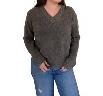 Pinch Design Aubrey Long Sleeve Sweater In Taupe