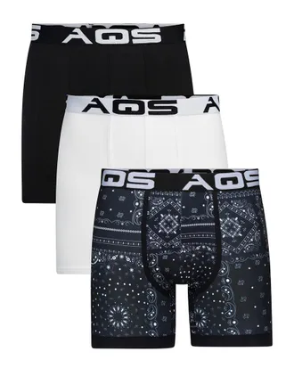 AQS Dnu Aqs Set Of 3 Bandana Print Boxer Brief