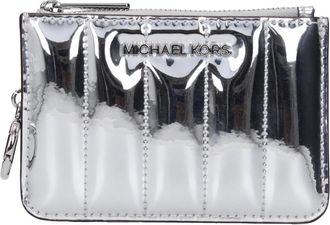 Michael Kors Lederen Portemonnee - Dames - Portefeuilles - Grijs - ONE Size - Leer - Accessoires