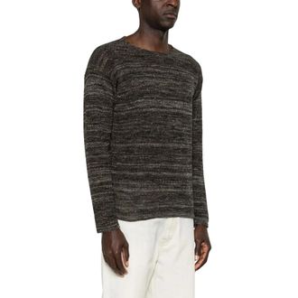 Roberto Collina Round-neck Knitwear, male, Gray, Size: XL Sweater