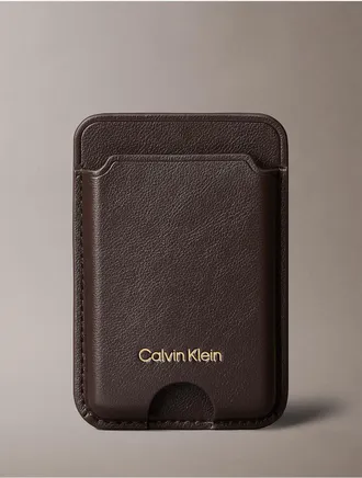 Calvin Klein Womens Phone Card Wallet - Brown