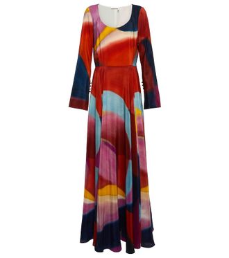 Chloé Chloé Printed silk maxi dress