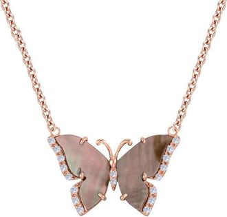 Le Vian Ladies Butterfly Necklaces set in 14K Strawberry Gold