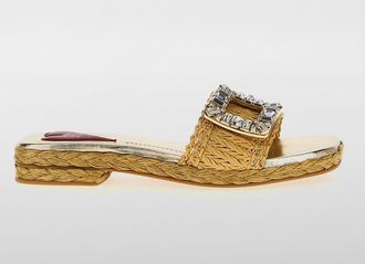 Roger Vivier Sandalo Roger Vivier in rafia con fibbia gioiello