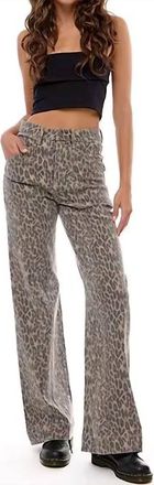 Hidden Jeans Happy High Rise Comfort Flare Jean In Leopard