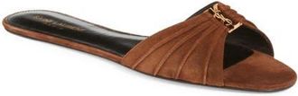 Saint Laurent Babylone Slide Sandal in Dark Havana at Nordstrom, Size 36.5
