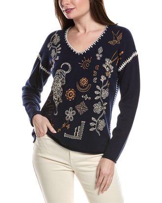 Johnny Was The Whipstitch Wool & Cashmere-Blend Sweater