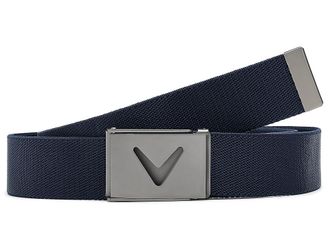 Callaway V-logo Web Belt Mens Belts Peacoat, Polyester/Polypropylene