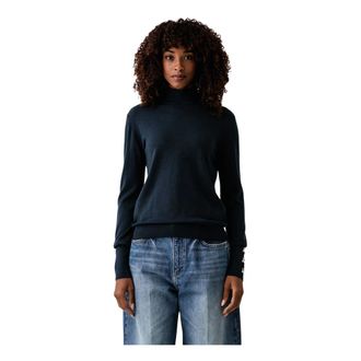 Patrizia Pepe Coltrui met halve col - Dames - Truien - Blauw - Maat: S Wol