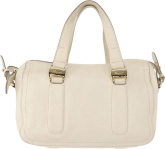 Ferragamo Vala Handbag Leather White Leather Handbag (Pre-Owned)