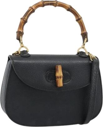 Gucci Pre-owned Vintage Mini Shoulder Bag - Dames - Vintage Mini Tas - Zwart - ONE Size - Leer - Vintage