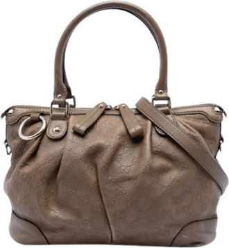 Gucci Pre-owned Handbags, female, Brown, Size: ONE SIZE Pre-owned Sukey Satchel