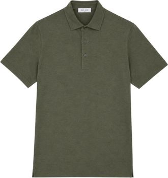 Gran Sasso Lichte Piquet Katoenen Polo - Heren - Polos - Groen - M - Katoen - Tops
