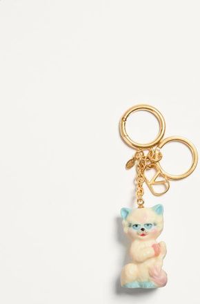 Valentino Garavani Charm Per Borse Con Portachiavi Valentino Garavani Le Chat De La Maison In Nylon Donna MULTICOLOR UNI