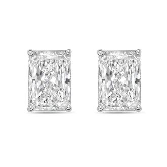 Diana M. Jewels 14Kt White Gold 6.00 cts Lab Grown Radiant Cut Diamond Studs