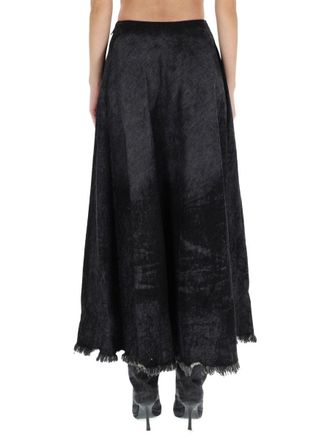 Diesel Cotton Hemp Blend Skirt - Black
