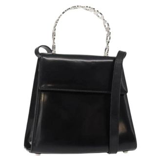 Ferragamo Pre-owned Handbags, female, Black, Size: ONE SIZE Pre-owned Leather Handbag