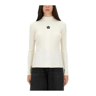 Kenzo Truien & Vesten, Dames, Wit, L, Polyester, Boke Flower 2.0 Mock-Neck Top