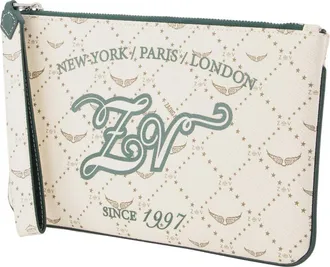 Zadig&Voltaire Womens Z Monogram Tennis Pouch - Zadig & Voltaire Synthetic White Accessories