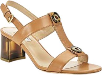 Fratelli Rossetti Occasion Kleedjes - Dames - Sandalen met hakken - Bruin - 40 EU - Leer - Schoenen