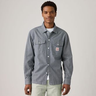 Levi's Long Sleeve Worker Shirt - Mens - XL - Blue