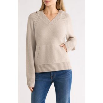 Lucky Brand Solid Hooded Sweater in Plaza Taupe at Nordstrom Rack, Size X-Small