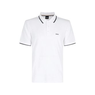 HUGO BOSS Logo-rubberised Cotton Polo Shirt