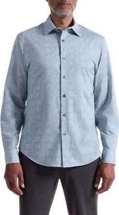 Bugatchi James OoohCotton Paisley Button-Up Shirt in Seafoam at Nordstrom Rack, Size Xx-Large