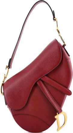 Dior Saddle Handbag Leather Medium shoulder bag - Rood