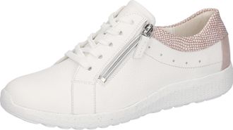 Waldl&auml;ufer Schn&uuml;rschuh WALDL&Auml;UFER K-IRA, Damen, Gr. 4,5 (37,5), weiss (wei&szlig;, apricot), Glattleder, Nubukleder, Schuhe Schn&uuml;rschuh, in Komfortweite H = sehr weit,