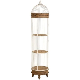 Wanderlust Deco Wanderlust Deco - Estanter&iacute;a De Madera Y Metal De 3 Baldas Blanca 40x40x176h Cm