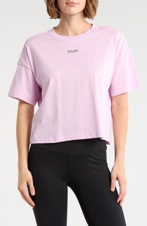 DKNY Metallic Bubble Logo Cotton T-Shirt in Pink Lavender at Nordstrom Rack, Size X-Small