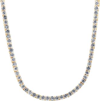 Pompeii3 43.50Ct Natural Diamond Mens Tennis Necklace Solid 14K Yellow Gold 24