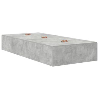 Berkfield Home Bed Frame Concrete grey Concrete Single Storage Bed Frame
