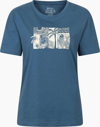 Mountain Warehouse Womens Mountain Warehouse Womens/Ladies Sea Relaxed Fit T-Shirt - Navy - Size: 10