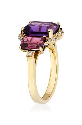 Goshwara Gossip Semiprecious Stone Ring in Purple /Red at Nordstrom, Size 7