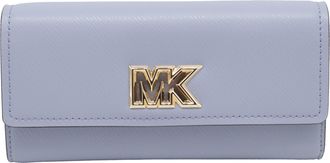 Michael Kors Large Mimi Bi-Fold Wallet in Blue Saffiano Leather
