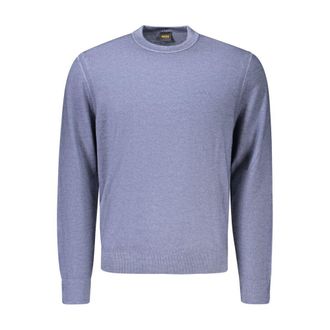 HUGO BOSS Blue Wool Mens Mens Sweater