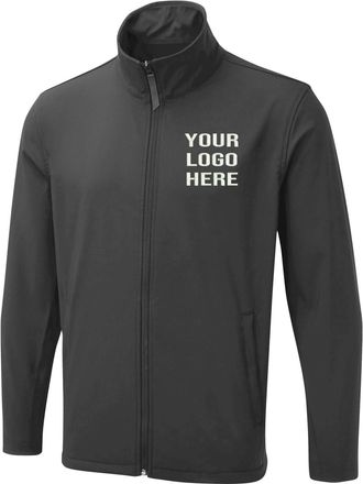 Generic Personalised Embroidered Premium Unisex Adults Soft Shell Jacket, Free Left Chest Text And Your Personalised Logo Jacket, 3 Layer Waterproof, Windproo